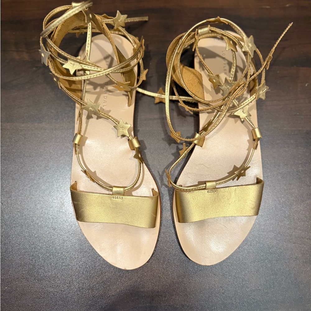 Loeffler Randall Starla Gold Star Sandals